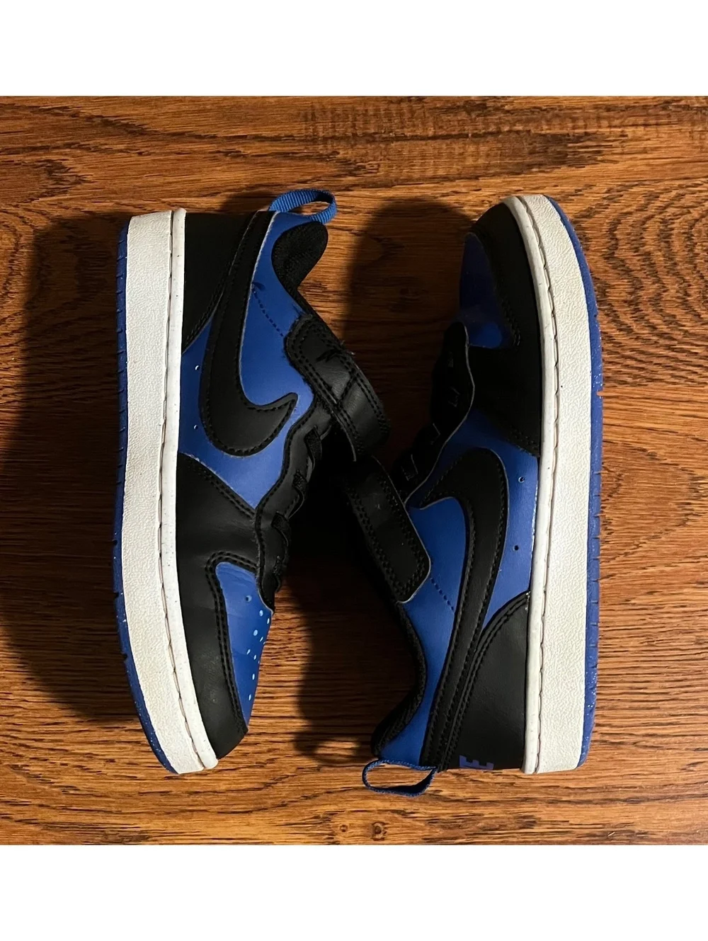 Nike Kids' Court Borough Low 2 (2Y) Blue and Black Sneakers